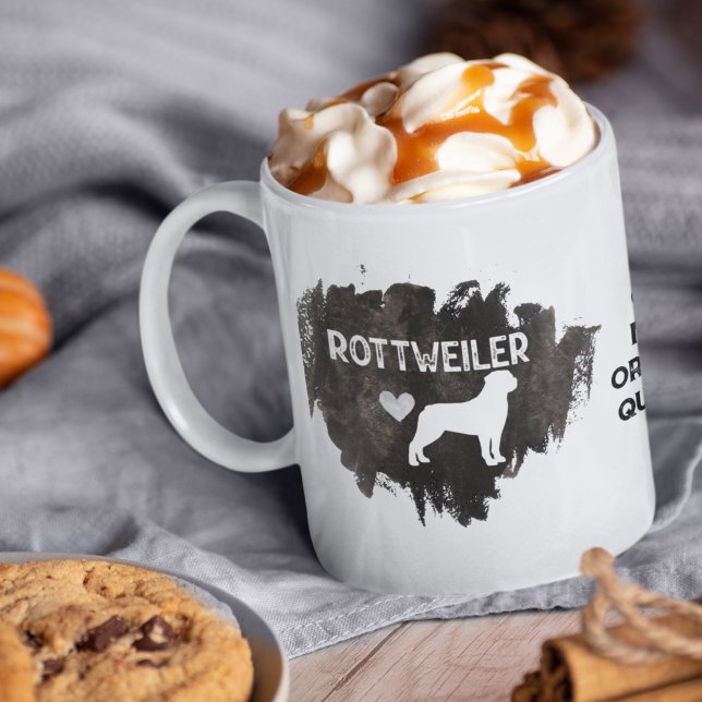 I Kärlek My Rottweilers Hund Pet Glowing Heart Kaffemugg (Skapare uppladdad)
