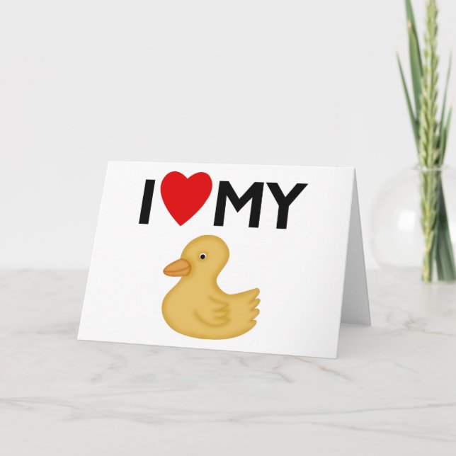 I Kärlek My Rubber Ducky Kort (Framsida)