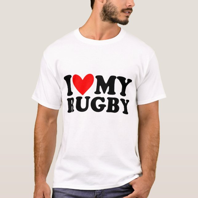 i kärlek my rugby t shirt (Framsida)
