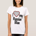 I Kärlek My Russian Blue - Hjärtformade Cat Photo T Shirt<br><div class="desc">Den här roligtens t-shirt kommer att visa hur mycket du kärlek din ryska Blue! Skjortan har en roligt hjärtformade fotodroppe i ram där du kan ladda upp ett foto av din egen ryska Blue. Kattälskare kommer att falla i kärlek med roligtens anpassade t-shirt som gör att du kan ladda upp...</div>