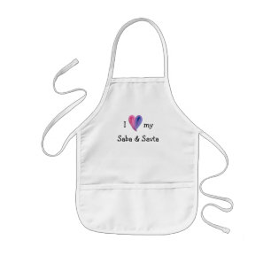 I Kärlek My Saba och Savta Apron Barnförkläde