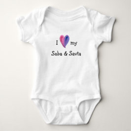I Kärlek My Saba och Savta Baby Bodykostym T Shirt