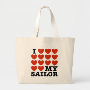 I Kärlek My Sailor Jumbo Tygkasse