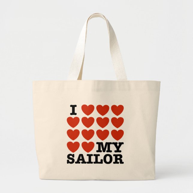 I Kärlek My Sailor Jumbo Tygkasse (Framsidan)