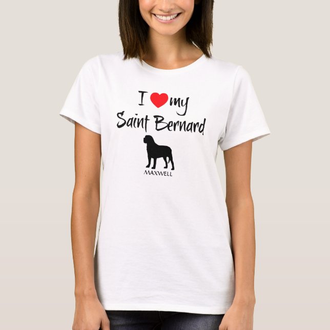 I Kärlek My Saint Bernard Tröja (Framsida)