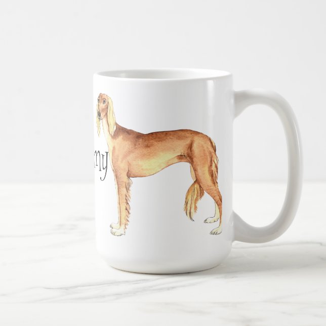 I Kärlek my Saluki Kaffemugg (Höger)