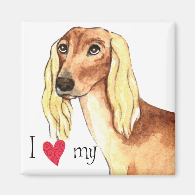 I Kärlek my Saluki Magnet (Framsidan)
