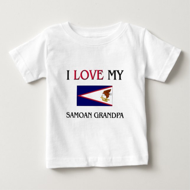 I Kärlek My Samoan Grandpa Tee Shirt (Framsida)