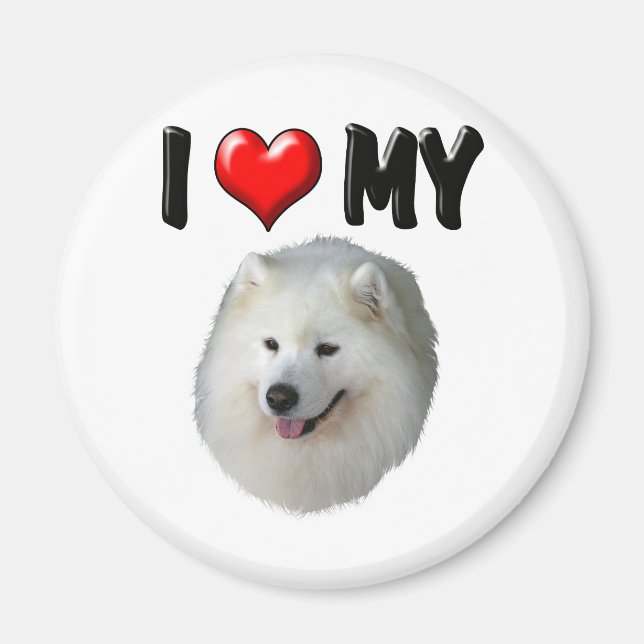 I Kärlek My Samoyed Magnet (Framsidan)