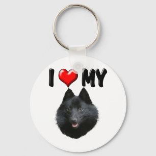I Kärlek My Schipperke Nyckelring