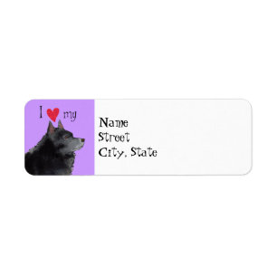 I Kärlek my Schipperke Returadress Etikett