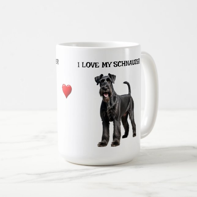 I Kärlek My Schnauzer Kaffemugg (Framsida höger)