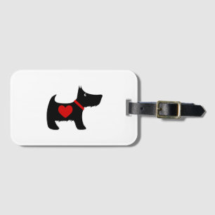 I kärlek my Scottie Bagagebricka