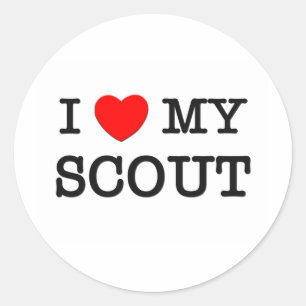 I Kärlek My SCOUT Runt Klistermärke