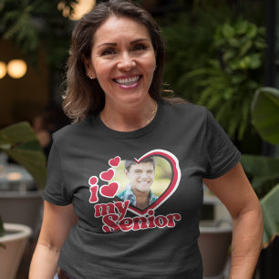 I Kärlek My Senior Grad Photo Anpassningsbar T Shirt