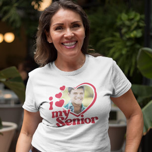 I Kärlek My Senior Grad Photo Anpassningsbar T Shirt
