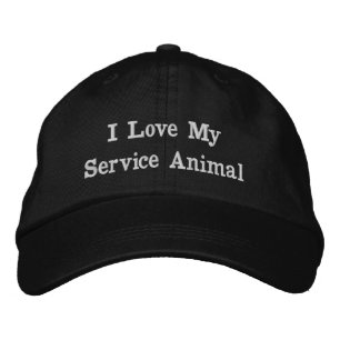 I kärlek My Service Animal Broderad Keps