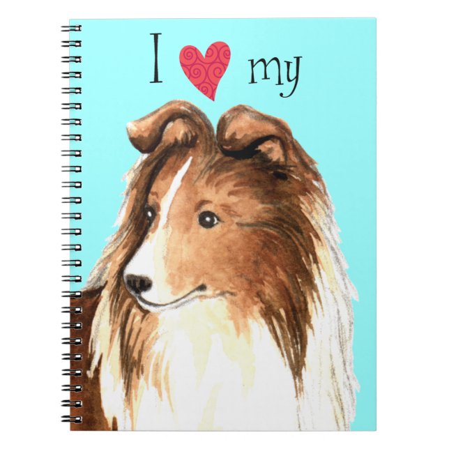 I Kärlek my Sheltie Anteckningsbok (Framsidan)