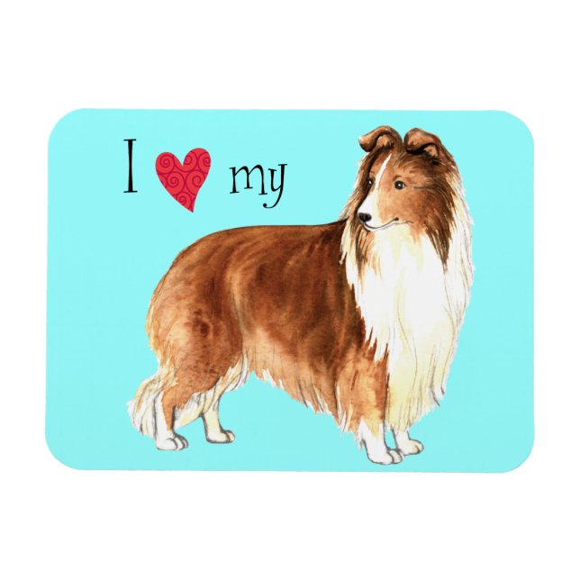 I Kärlek my Sheltie Magnet (Horisontell)