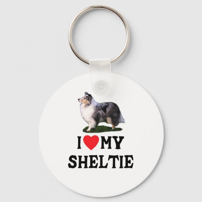 I Kärlek My Sheltie Nyckelring (Framsida)