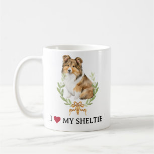I Kärlek My Sheltie   Shetland Sheepdog Kaffemugg