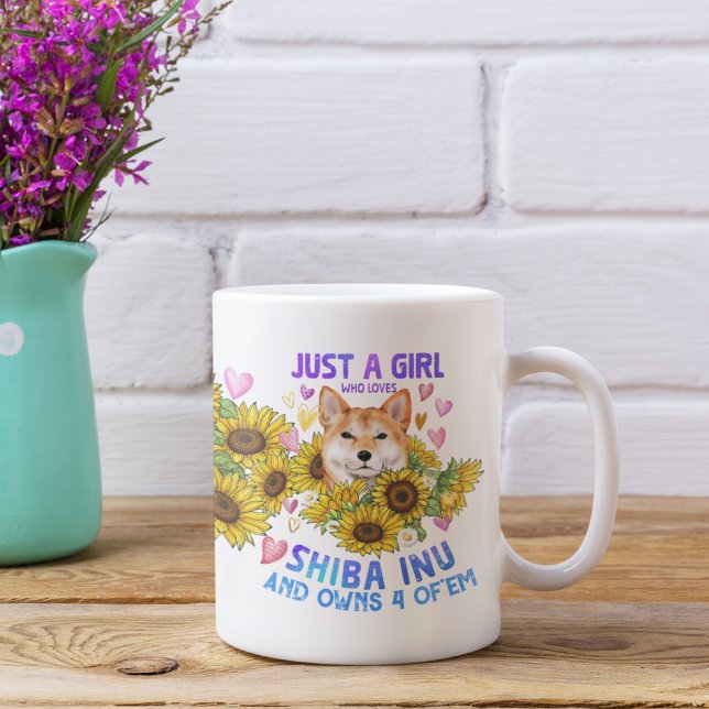 I Kärlek My Shiba Inu Hund Pet Glowing Heart Coffe Kaffemugg (Skapare uppladdad)