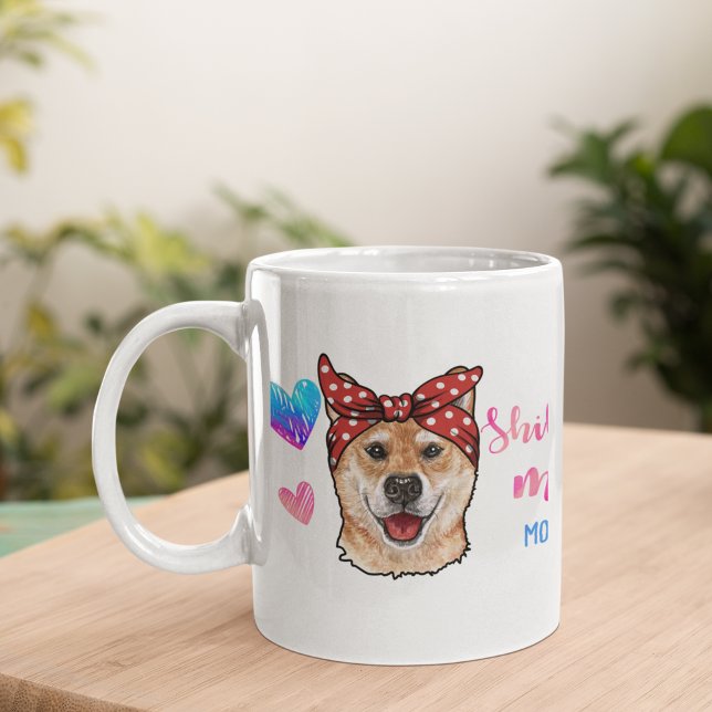 I Kärlek My Shiba Inu Hund Pet Glowing Heart Coffe Kaffemugg (Skapare uppladdad)