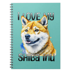 I Kärlek My Shiba Inu HUNDÄGARE Anteckningsbok