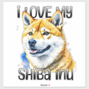 I Kärlek My Shiba Inu   HUNDÄGARE Klistermärken