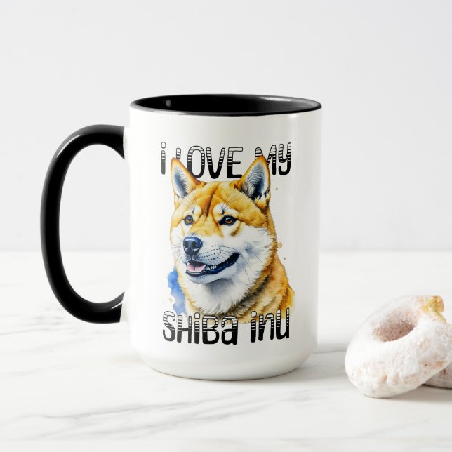 I Kärlek My Shiba Inu | HUNDÄGARE Mugg (Med munk)