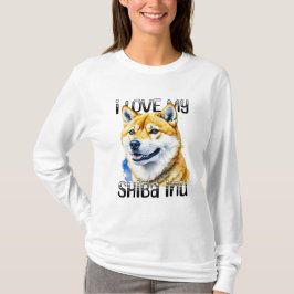 I Kärlek My Shiba Inu | HUNDÄGARE T Shirt