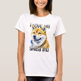 I Kärlek My Shiba Inu | HUNDÄGARE T Shirt
