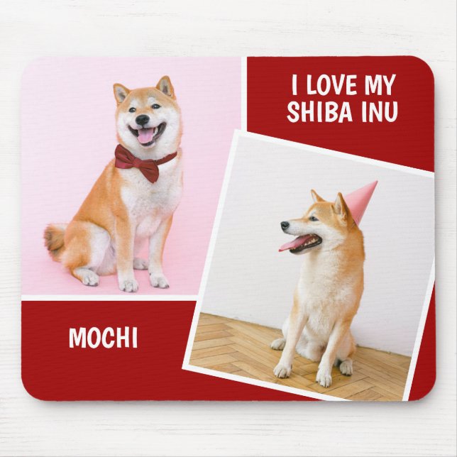 I Kärlek My Shiba Inu Two Photo Musmatta (Framsidan)