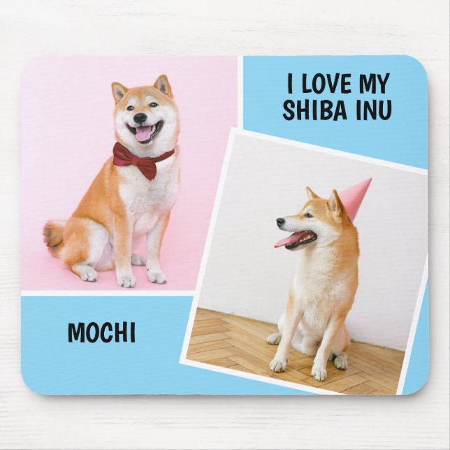 I Kärlek My Shiba Inu Two Photo Musmatta (Framsidan)