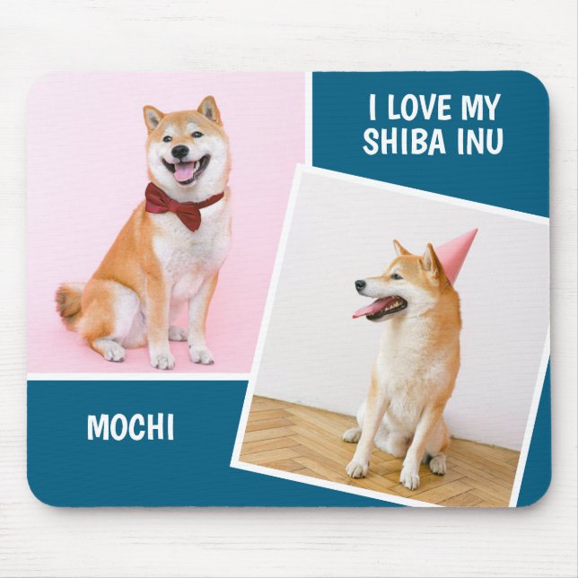 I Kärlek My Shiba Inu Two Photo Musmatta (Framsidan)