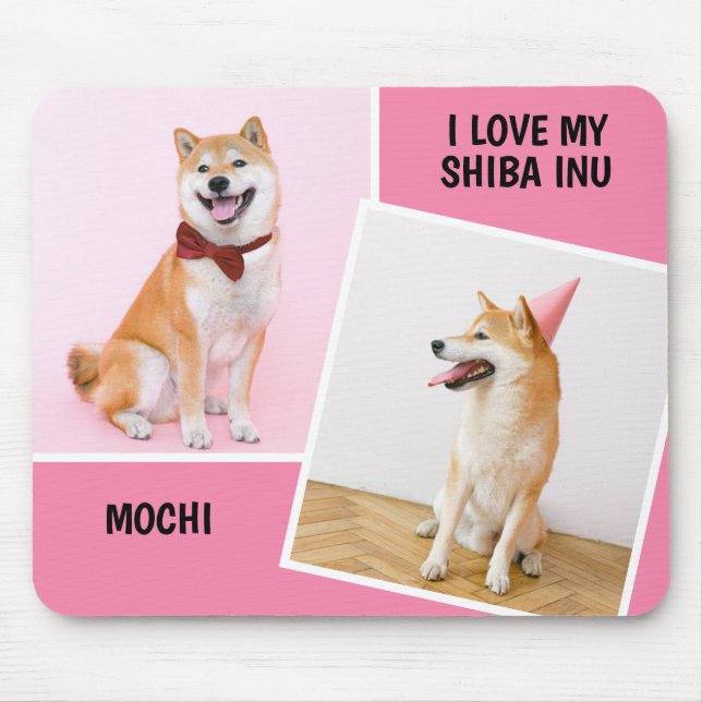 I Kärlek My Shiba Inu Two Photo Musmatta (Framsidan)