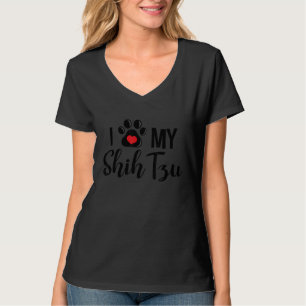 I Kärlek My Shih Tzu Hund Loveable Best Friend Pup T Shirt