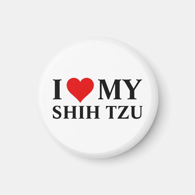 I Kärlek my Shih Tzu Magnet (Framsidan)