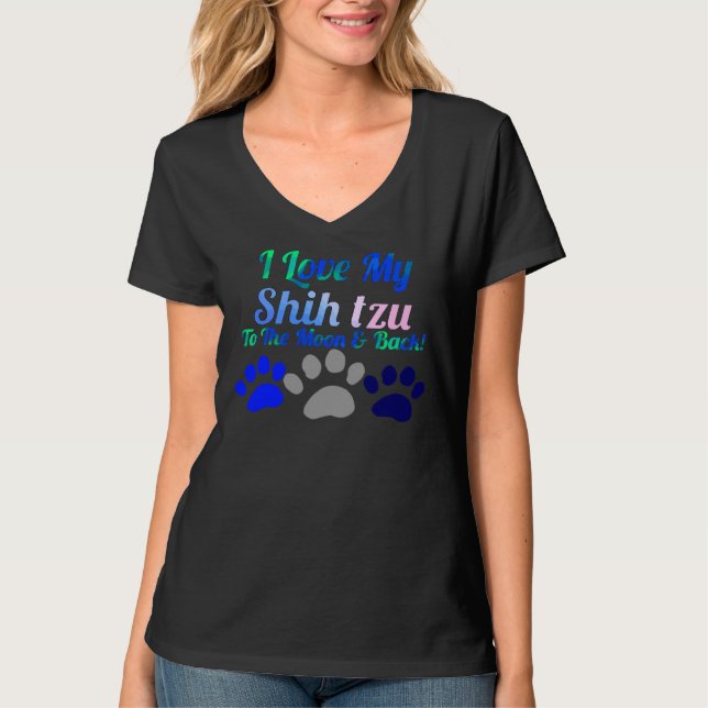 I Kärlek My Shih Tzu T Shirt (Framsida)