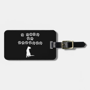 I Kärlek My Siamese—White Text Bagagebricka