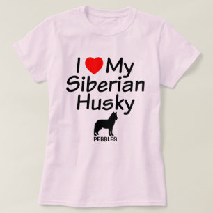 I Kärlek My Siberian husky Hund T Shirt