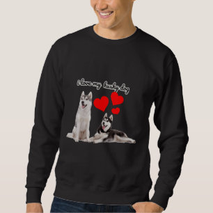 I Kärlek My Siberian husky Lång Ärmad Tröja