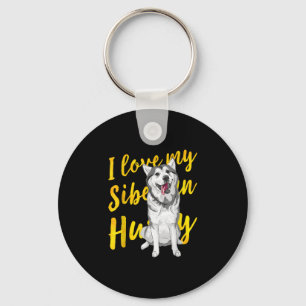 I Kärlek My Siberian husky Snö Hund älskare Gift Nyckelring