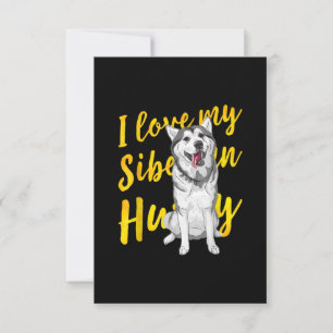 I Kärlek My Siberian husky Snö Hund älskare Gift OSA Kort