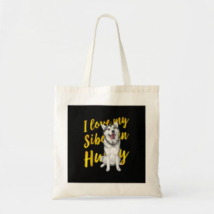 I Kärlek My Siberian husky Snö Hund älskare Gift Tygkasse