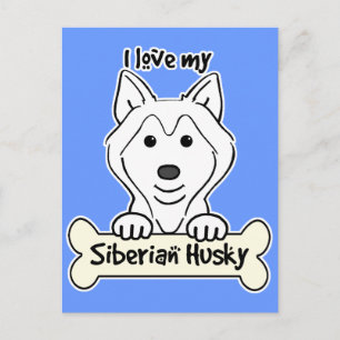 I Kärlek My Siberian husky Vykort