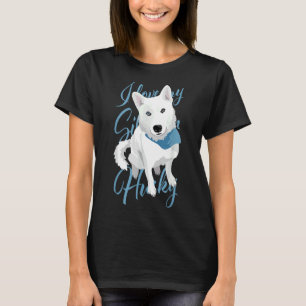 I Kärlek My Siberian husky White Bi Eyed Snö Hund T Shirt