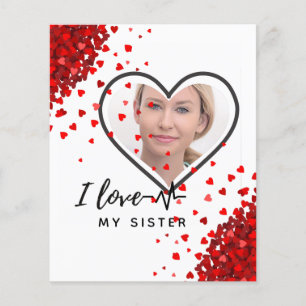 I Kärlek My SISTER - Best Friend Personlig Gift Flygblad