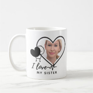 I Kärlek My SISTER - Best Friend Personlig Gift Kaffemugg