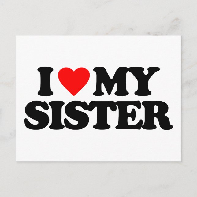I KÄRLEK MY SISTER VYKORT (Framsida)